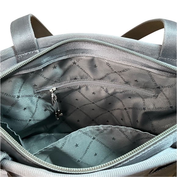 HARVEYS Taupe Grey Original Seatbelt Bag Shoulder Bag Tote Satchel Zip Top Close - Picture 11 of 13